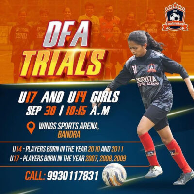 Read more about the article Dsouza Football Academy Girls Team Trials, Mumbai
