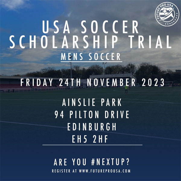 You are currently viewing Future Pro USA Soccer Scholarship Trials, Edinburgh