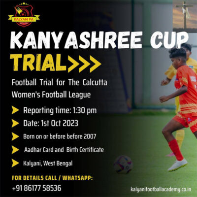 Read more about the article Kalyani Football Academy Women’s Team Trials, kolkata