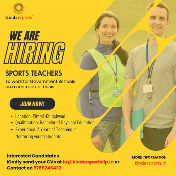 Read more about the article KinderSports Hiring Sports Teacher, Pune