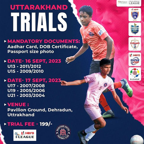 You are currently viewing Rajasthan United FC Uttarakhand Trials