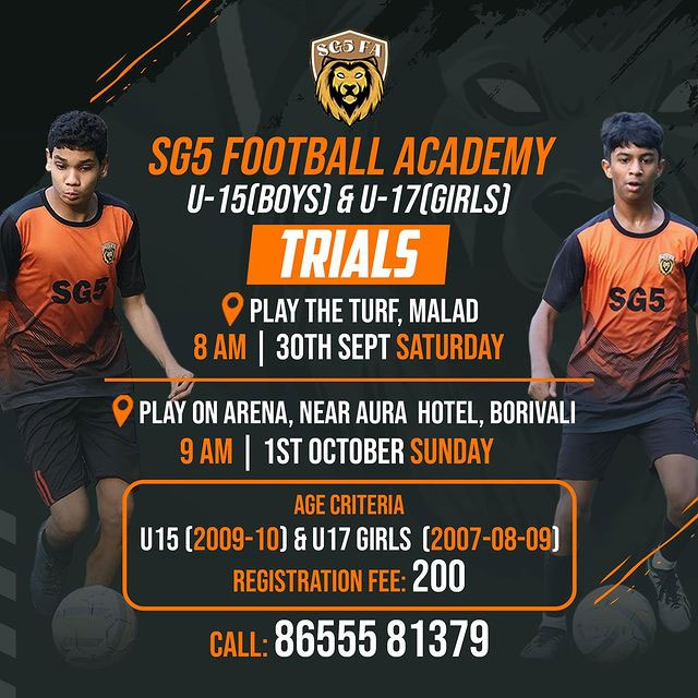 SG5 Football Academy Trials, Mumbai US Health Supplements Buy online