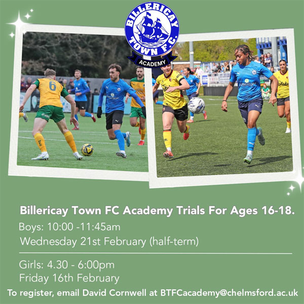 You are currently viewing Billericay Town FC Football Trials, England