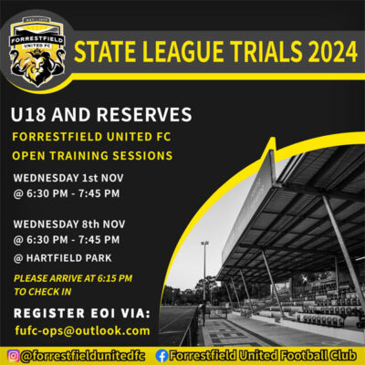 Read more about the article Forrestfield United Football Club Trials, Australia