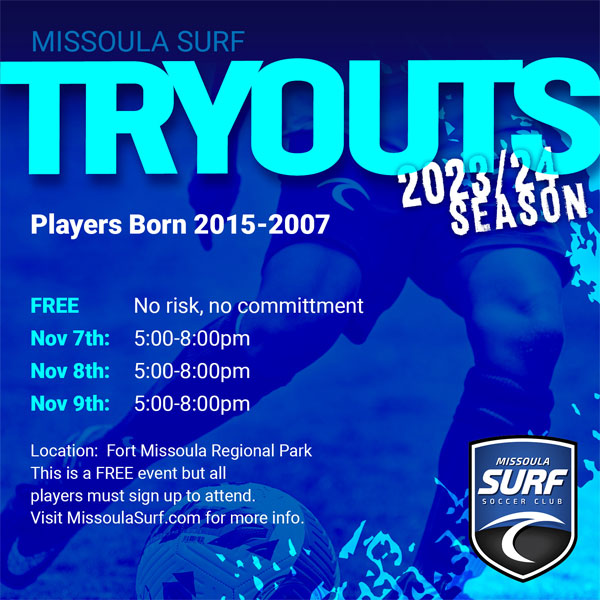 You are currently viewing Missoula Surf Soccer Club Tryouts, Montana, USA