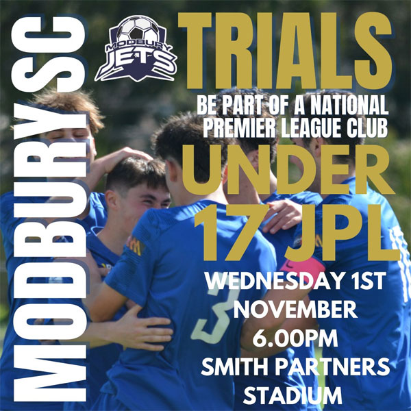 You are currently viewing Modbury Jets SC U17 Football Trials, Australia