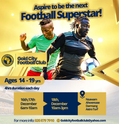 Read more about the article Gold City Football Club Trials, Ghana