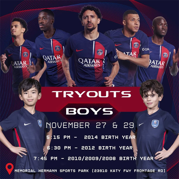 Read more about the article Paris Saint-Germain Academy Tryouts, Houston