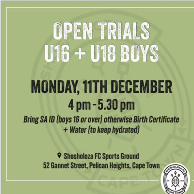Read more about the article Shosholoza Football Club Trials, Cape Town