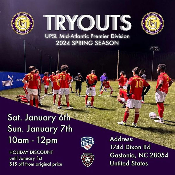 You are currently viewing Gastonia Futbol Club Soccer Tryouts, North Carolina