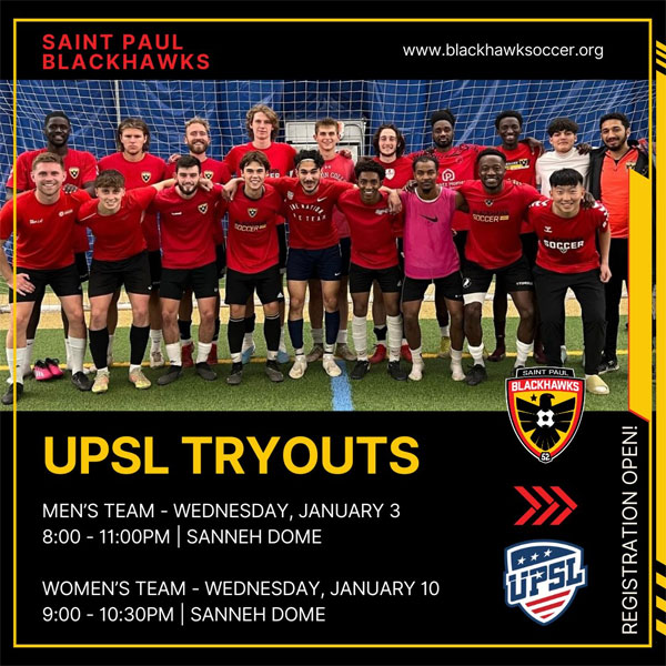 Read more about the article Saint Paul Blackhawks Soccer Club Tryouts, Minnesota US