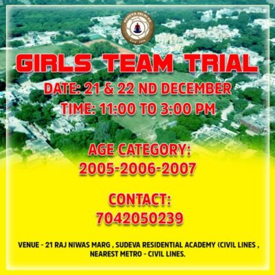 Read more about the article Sudeva FC Girls Team Trials, New Delhi