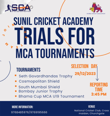 Read more about the article Sunil Cricket Academy Trials, Mumbai