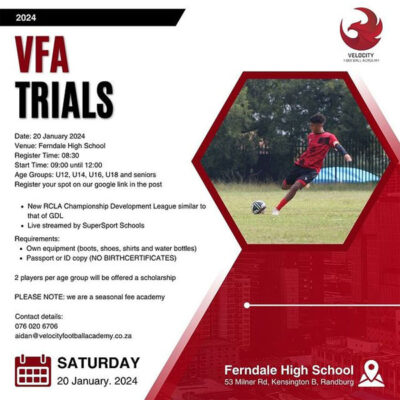 Read more about the article Velocity Football Academy Trials, South Africa