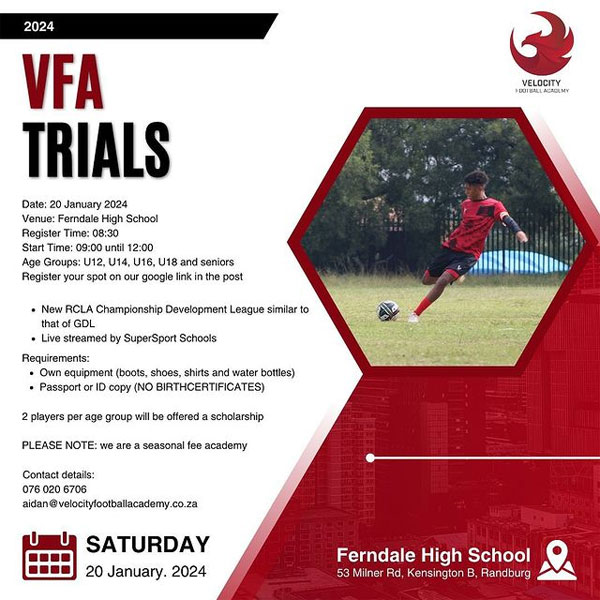 You are currently viewing Velocity Football Academy Trials, South Africa