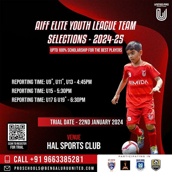 Read more about the article Bengaluru United FC Youth I-league Team Trials