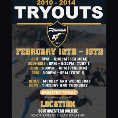Read more about the article Rebels SC Soccer Tryouts, California
