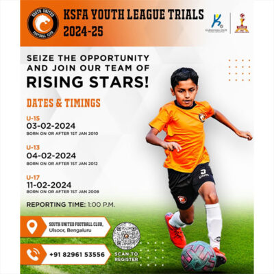 Read more about the article South United Football Club Youth I-league Trials, Bengaluru