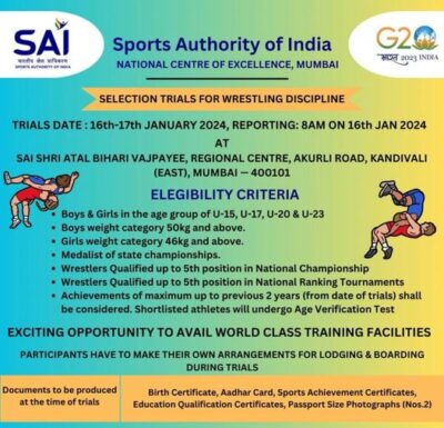 Read more about the article Sports Authority of India Wrestling Trials, Mumbai