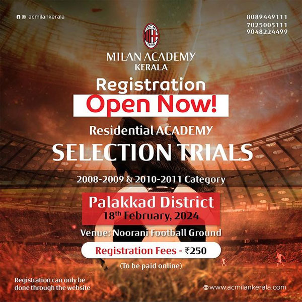 Read more about the article AC Milan Academy Kerala Selection Trials