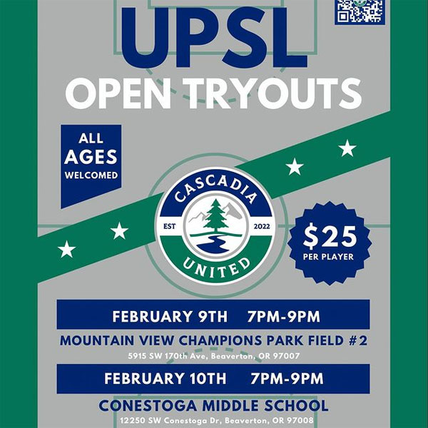 You are currently viewing Cascadia United FC Soccer Tryouts, Oregon