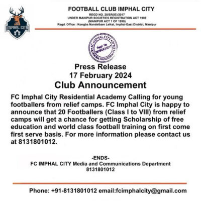 Read more about the article FC Imphal City Football Scholarship