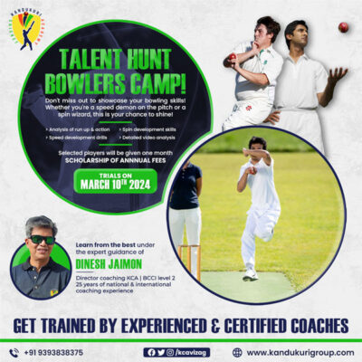 Read more about the article Kandukuri Cricket Academy Bowlers Talent Camp, Andhra Pradesh