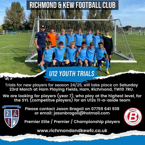 Read more about the article Richmond and Kew Football Club Trials, UK