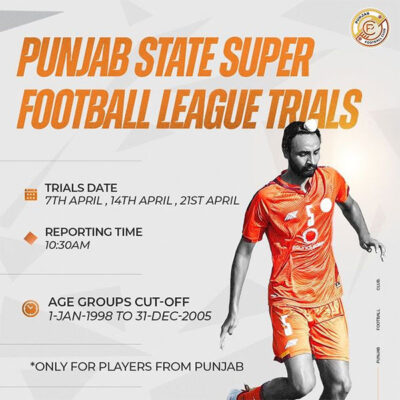 Punjab FC State Super Football League Trials