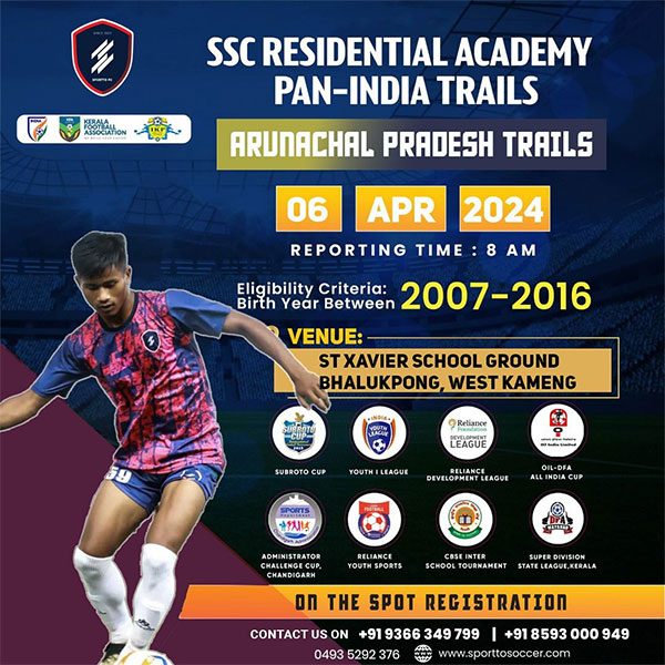 Read more about the article Sportto Soccer Club Arunachal Pradesh Trials