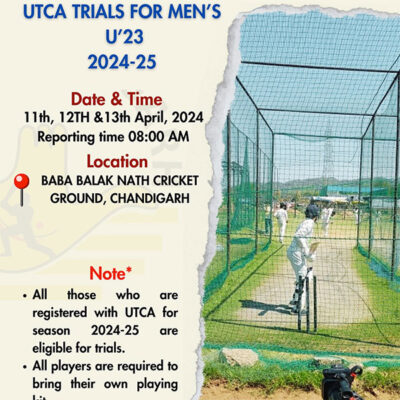 Read more about the article UT Cricket Association Selection Trials, Chandigarh